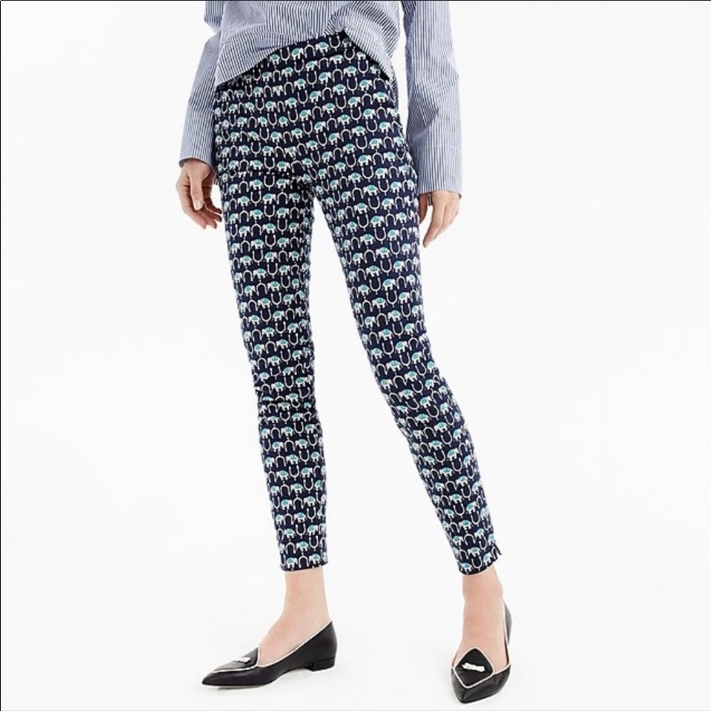 J Crew Martie Elephant Print, Size 2